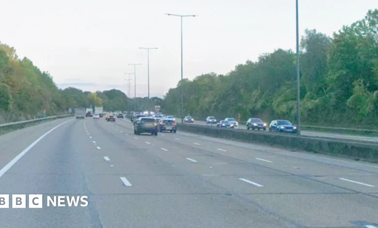 Three arrested after multi-vehicle crash on M25 in Surrey