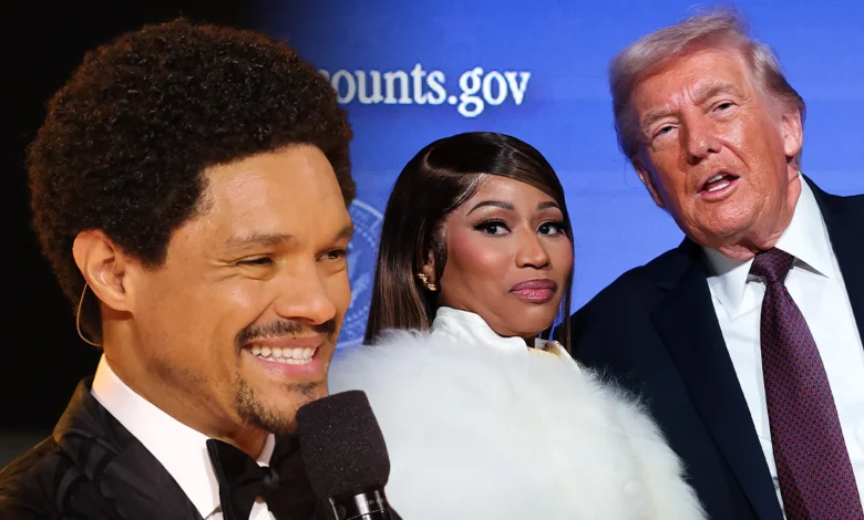 Trevor Noah Takes Dig At Nicki Minaj & Donald Trump During Grammy Awards