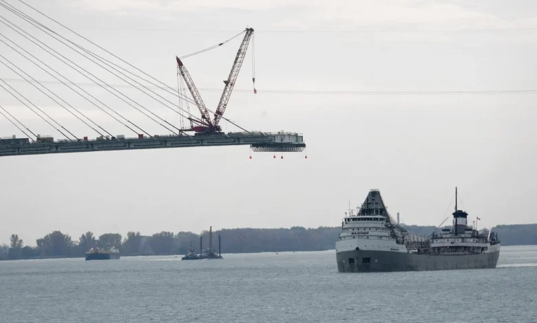 Trump is threatening to block a new bridge between Detroit and Canada from opening : NPR