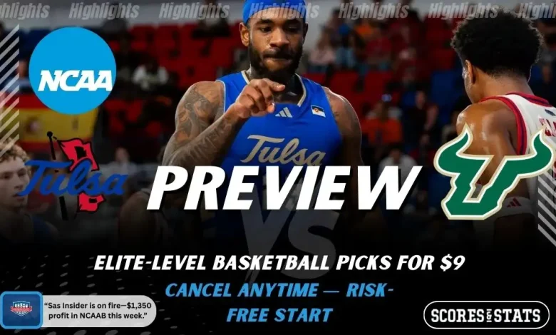 Tulsa Golden Hurricane vs South Florida Bulls Picks and Predictions February 8th 2026