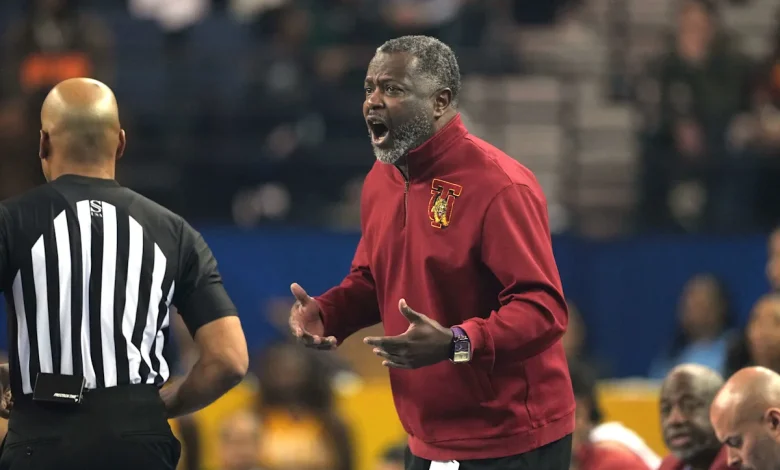 Tuskegee coach Benjy Taylor 'at a loss for words' after being escorted off court in handcuffs, hires civil rights lawyer