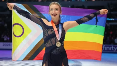 US figure skater Amber Glenn speaks out for LGBTQ community at Olympics