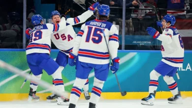U.S. men's hockey dominates Latvia in Olympic opener