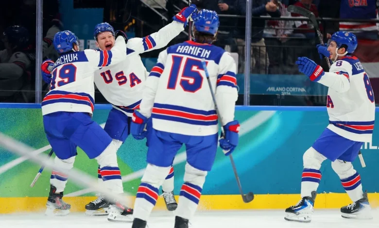 U.S. men's hockey dominates Latvia in Olympic opener