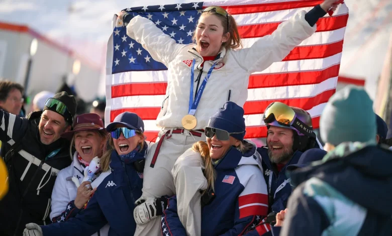 U.S. skier Mikaela Shiffrin wins gold in slalom, ends Olympic drought