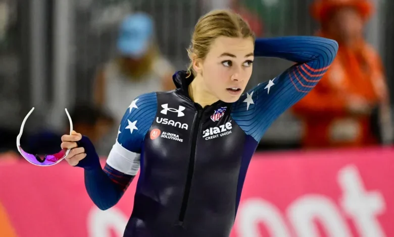 US speedskater Greta Myers makes Olympic debut in women's 3000m