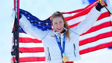 U.S. star Mikaela Shiffrin wins gold in women's slalom, breaking Olympic medal drought