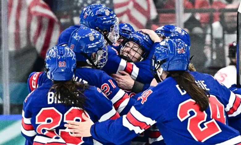 U.S. wins Olympic gold medal in women's hockey in overtime victory over rival Canada