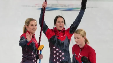 U.S. women's curling team slides to victory over Canada in an Olympic first