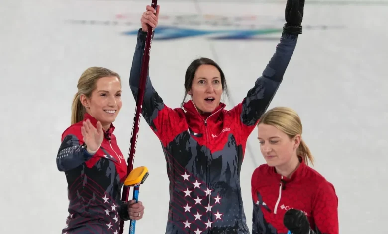U.S. women's curling team slides to victory over Canada in an Olympic first
