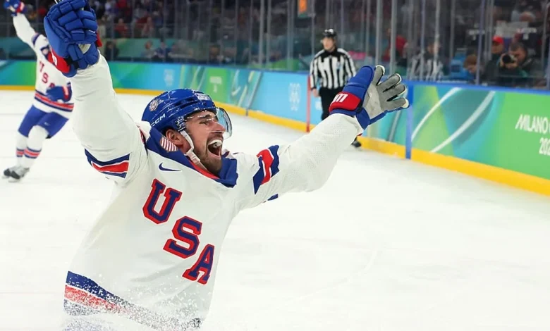 USA vs. Slovakia live score updates: Dylan Larkin opens scoring in 2026 Winter Olympics men's hockey semifinal