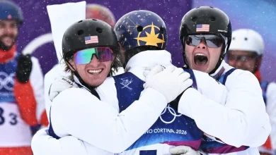 United States defends Olympic mixed aerials title