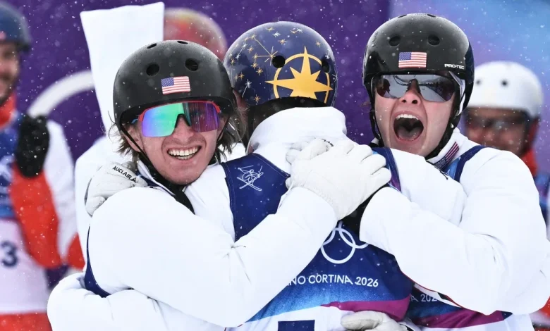 United States defends Olympic mixed aerials title