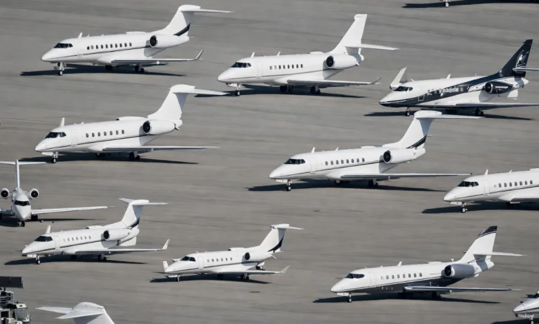 Unreal footage of private jets lining San Francisco airport before the Super Bowl will give you goosebumps