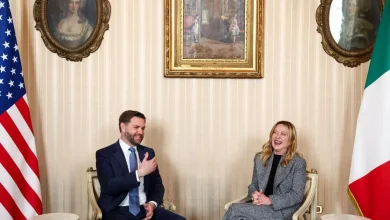 Vance attends Olympic skating, then meets with Italian Prime Minister Meloni