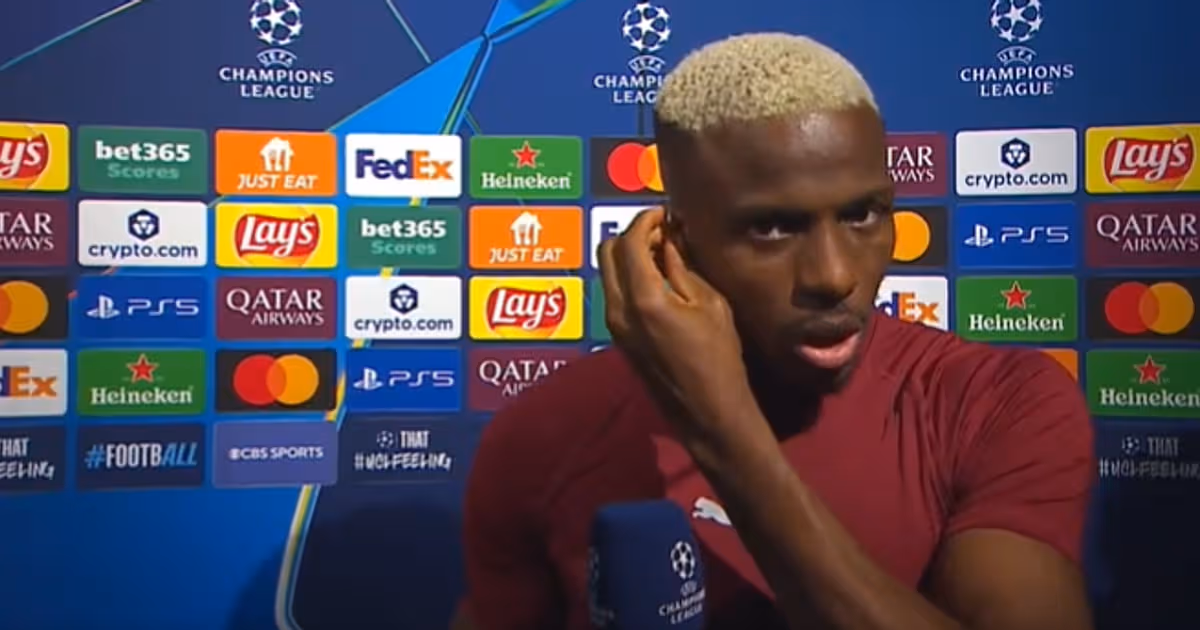 Victor Osimhen tells Jamie Carragher why he wants to 'escape' Liverpool in Champions League draw