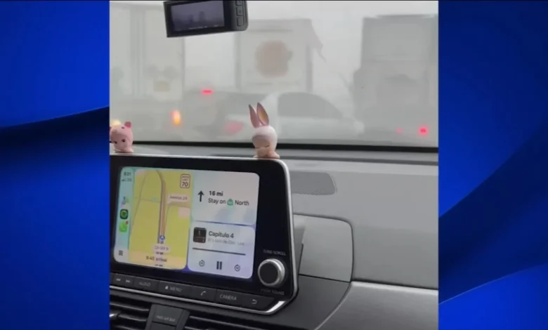 Video captures chaos inside 59-vehicle pileup on Highway 99 in Tulare County