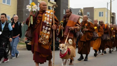 Walk for Peace Buddhist monks arrive in Fort Worth for homecoming celebration