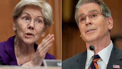 Warren and Bessent erupt into shouting match over Trump's Warsh joke