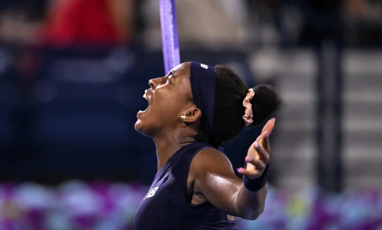 Watch: Coco Gauff wins 15-13 tiebreak in Dubai semifinal, longest of 2026