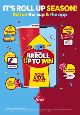 We heard you, Canada: The iconic Tim Hortons® tradition of Rolling Up The Rim is back starting TODAY and will continue to be a part of future contests