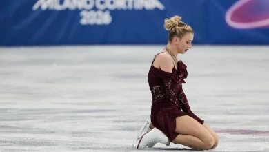 What happened to Amber Glenn in Olympic figure skating short program?