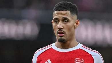 Why William Saliba is not playing for Arsenal against Brentford today