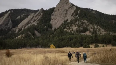 Wildfire burning near Chautauqua Park in Boulder