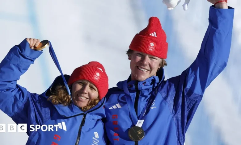 Winter Olympics 2026: Charlotte Bankes & Huw Nightingale win snowboard cross gold