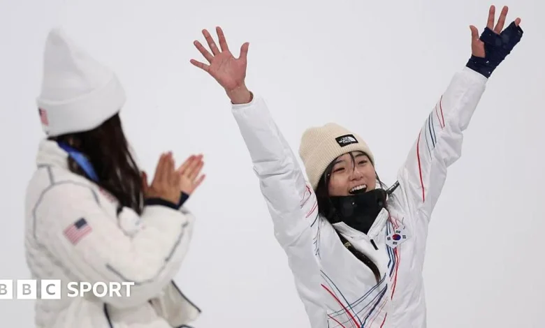 Winter Olympics 2026: Chloe Kim denied third snowboarding halfpipe gold by Choi Ga-on