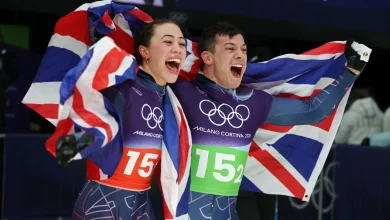 Winter Olympics: GB's Tabby Stoecker and Matt Weston win gold in mixed skeleton