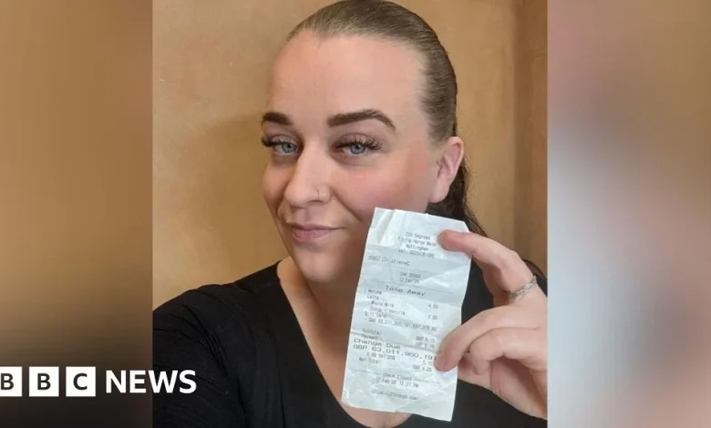 Woman handed gift card receipt for £63 quadrillion in Nottingham cafe