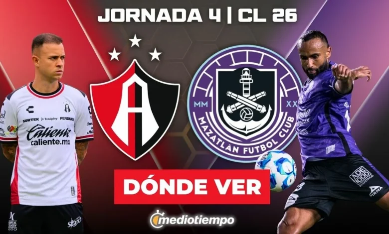 ¿A qué hora juega Atlas vs. Mazatlán? Horario y canal EN VIVO J4