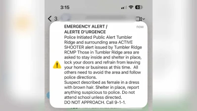 ‘Active shooter’ alert issued in Tumbler Ridge, community told to ‘stay inside’