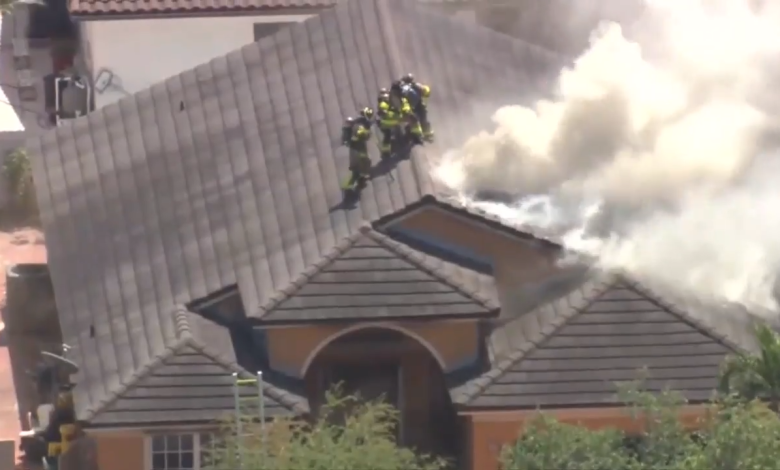 2 escape unharmed as fire tears through attic of home in Miami Lakes