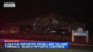 2 killed as at least 4 suspected tornadoes leave trail of damage in Kankakee Illinois, Lake Village Indiana, NWS says