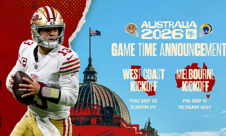 49ers to Open 2026 Season vs. Rams in Melbourne on Sept. 10