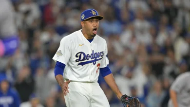 A trumpet, a debut save and an eighth-inning swing: Dodgers’ new faces make noise early