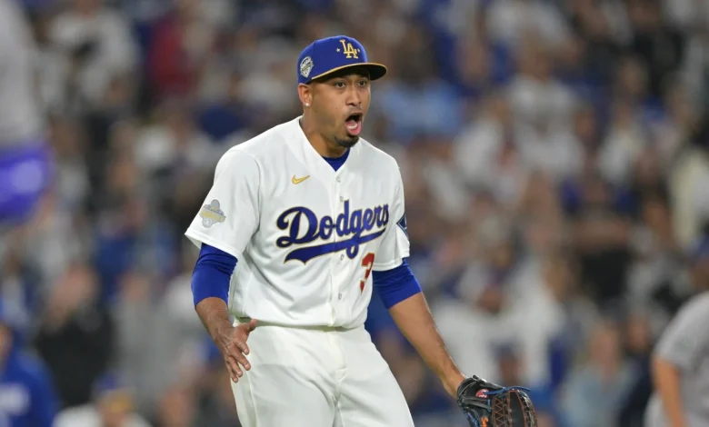 A trumpet, a debut save and an eighth-inning swing: Dodgers’ new faces make noise early