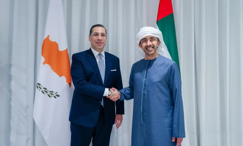 Abdullah bin Zayed receives Cyprus Foreign Minister