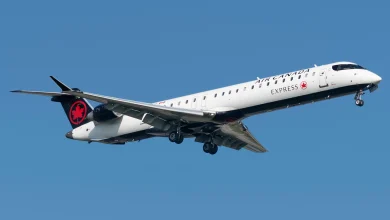 Air Canada CRJ collides with fire fighting truck on landing in New York