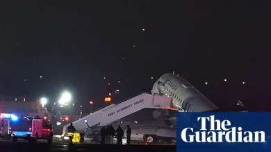 Air Canada plane collides with ground vehicle at New York’s LaGuardia airport, halting all flights