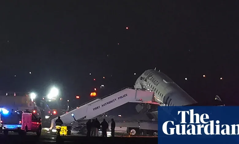 Air Canada plane collides with ground vehicle at New York’s LaGuardia airport, halting all flights