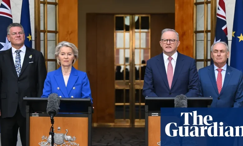 Albanese and von der Leyen greenlight free trade agreement and defence pact – video
