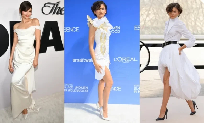 All of Zendaya’s Bride-inspired Shoes for ‘The Drama’ Press Tour