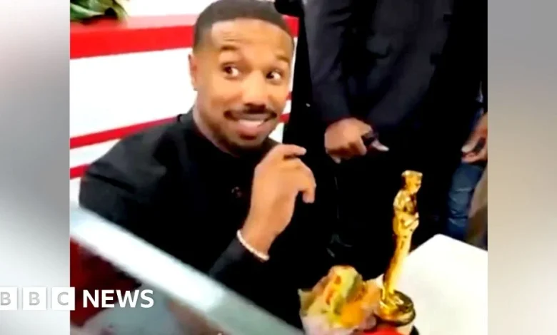 And the burger goes to... Michael B Jordan marks Oscars win at In-N-Out