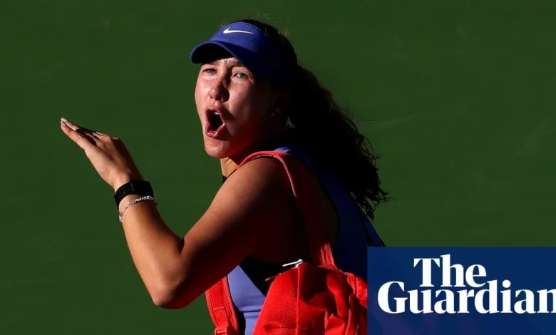 Andreeva ‘not proud’ after Indian Wells title defence ends in smashed racket and gestures at crowd | Tennis