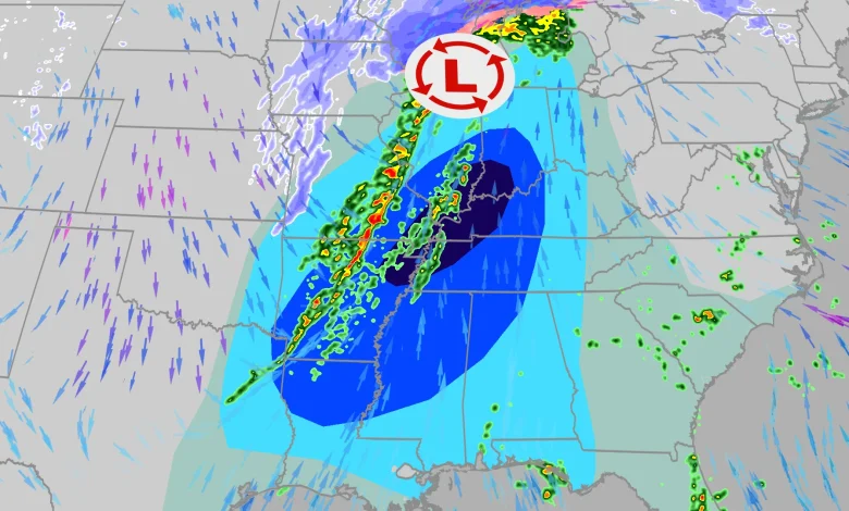 Another Severe Weather Outbreak With High Winds Targets Midwest, South, East