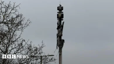 Arson investigation after 5G mast blaze shuts road