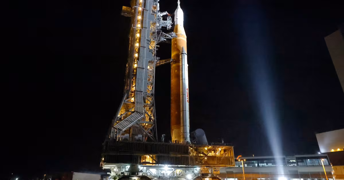Artemis II rocket arrives to launch pad after slow rollout ahead of April flight date